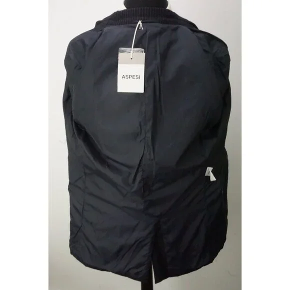 Aspesi Navy Pinstriped Thermore Insulated Sport Coat Jacket Sz M BRAND NEW